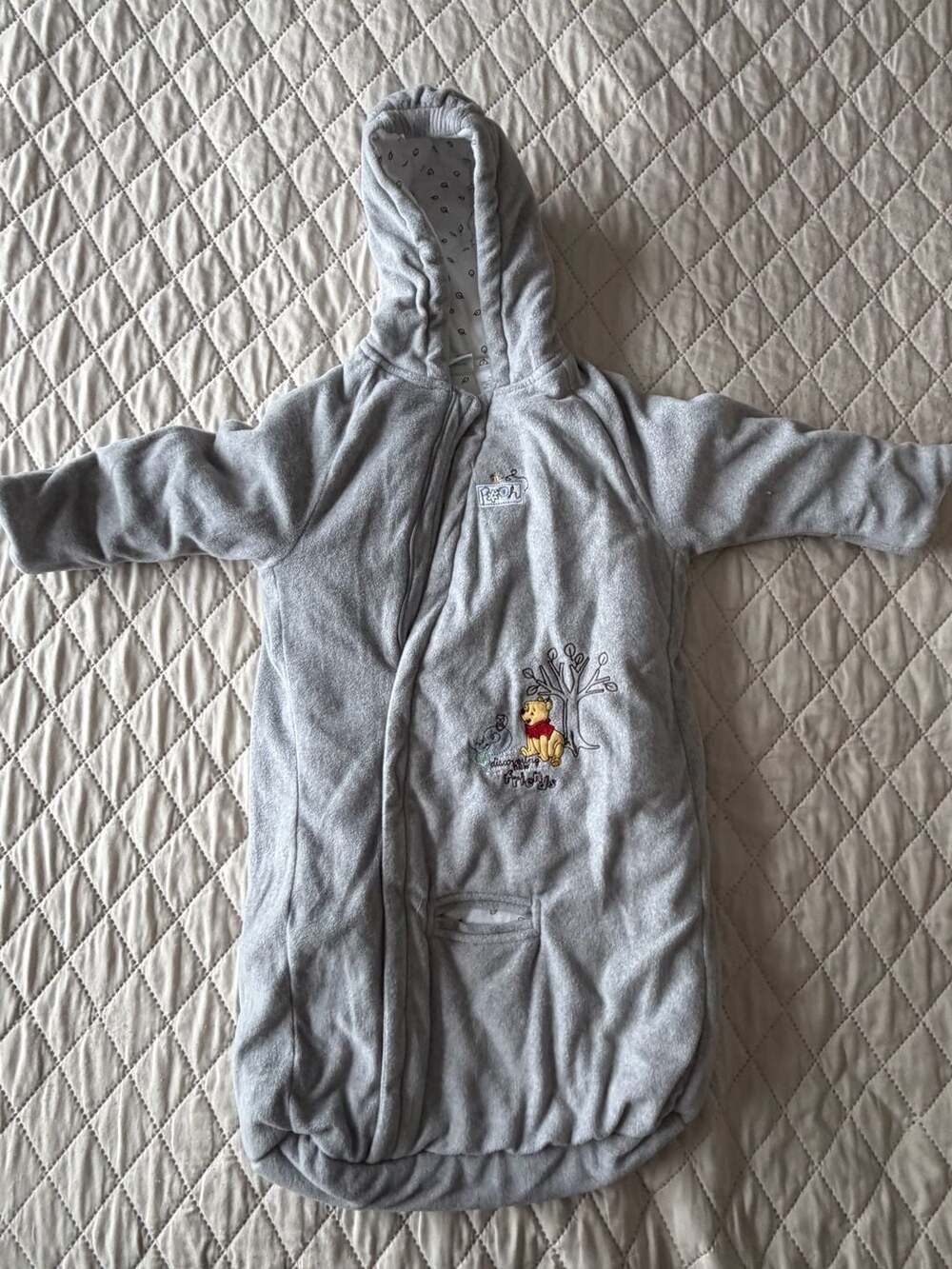 Disney Baby Winnie the Pooh Bunting Snow Suit 6-9 Months Gray